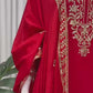 Luxury Chinon Silk Sharara Set with Thread & Sequin Embroidery