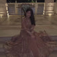 Cofee colour Graceful Faux Georgette Lehenga Choli Set with Sequins Work