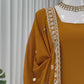Elegant Faux Georgette Sharara Set with Embroidered Dupatta