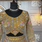 orange colour Semi-Stitched Butterfly Net Lehenga with Coding Sequins Work | Elegant Wedding & Party Wear
