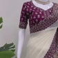✨ Graceful Radiance – Designer Crunchy Silk Saree ✨