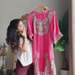 Designer Roman Silk Sharara Set with 9mm Sequin & Mirror Embroidery (Style Elegance)